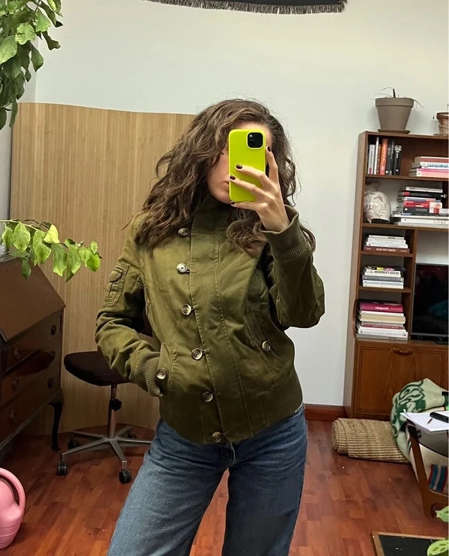Old Navy pamučna jakna u kaki boji
